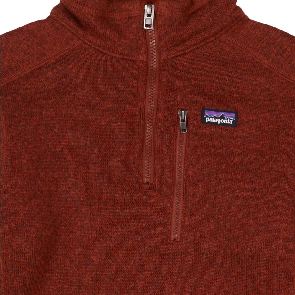 Patagonia Kids Half-Zip Sweater in Rust Red